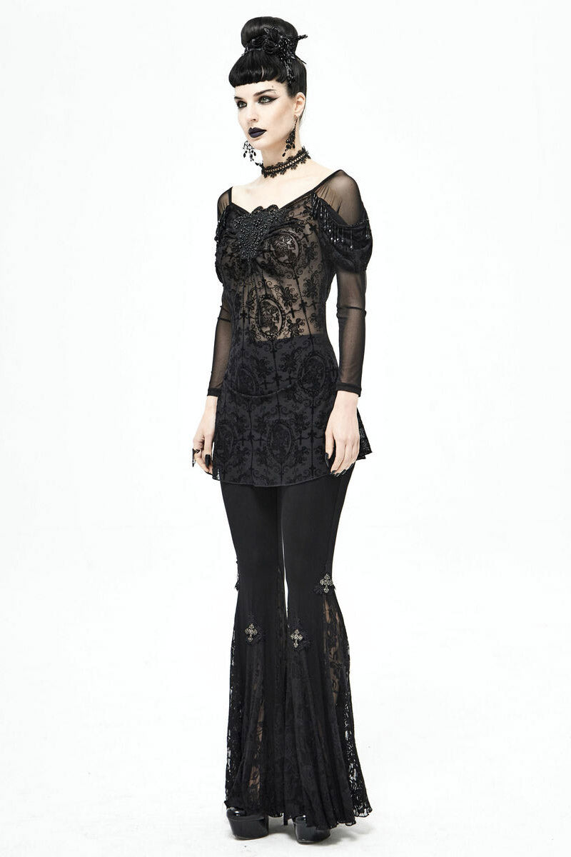Netherworld Draped Shoulder Top