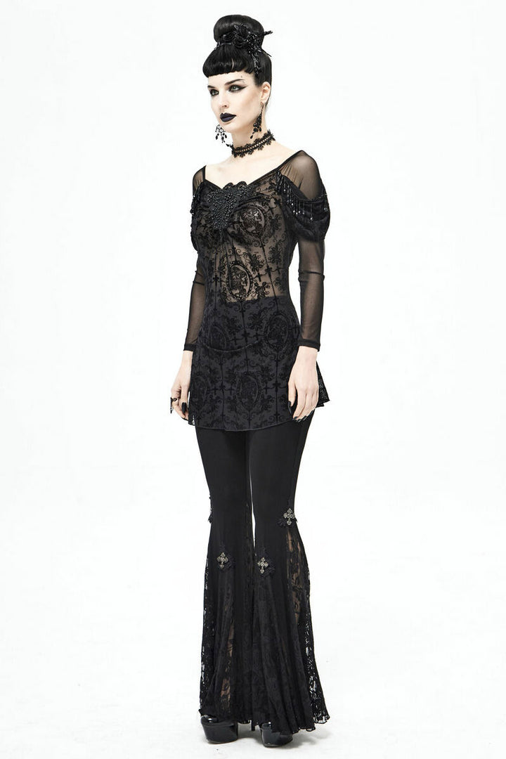 Netherworld Draped Shoulder Top