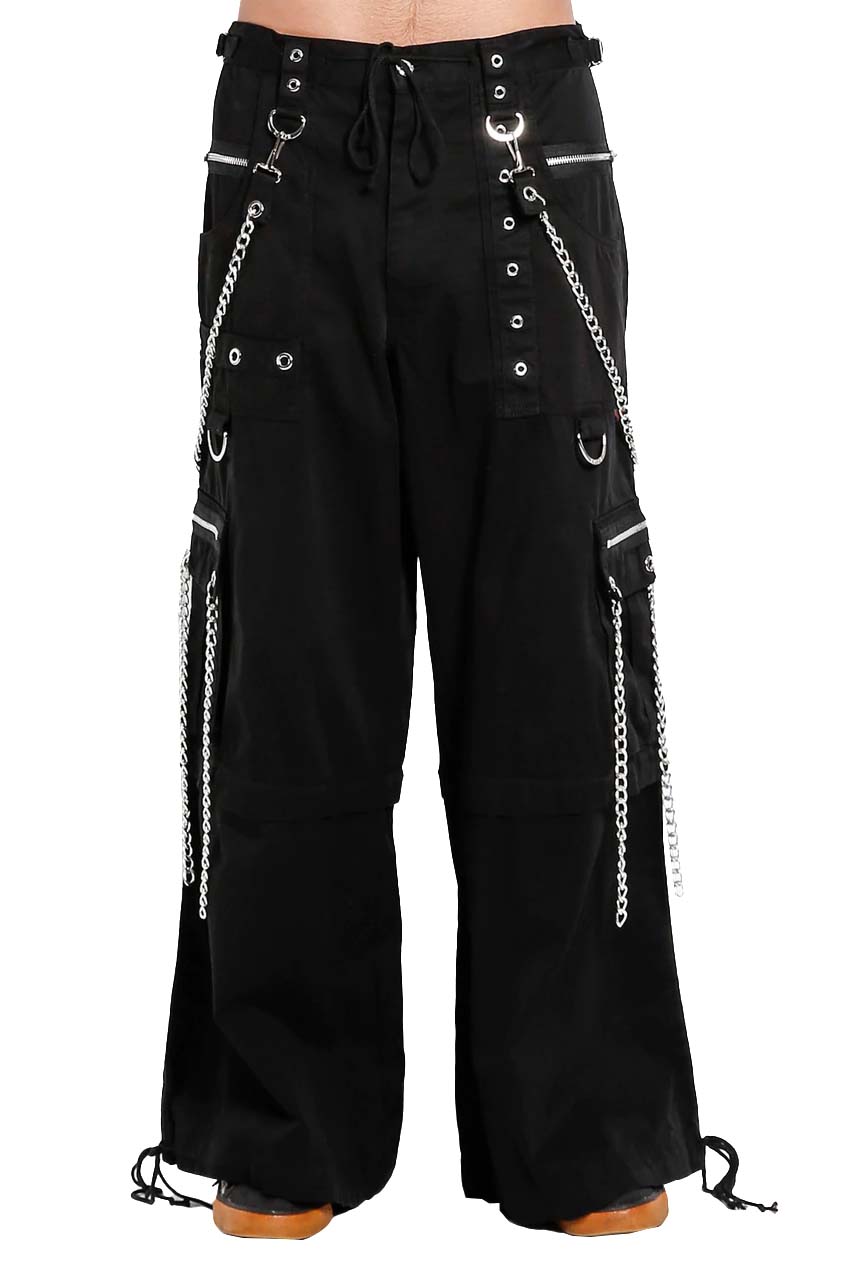Tripp NYC Step Chain Pants [Black/Orange] - Goth, Mall Goth