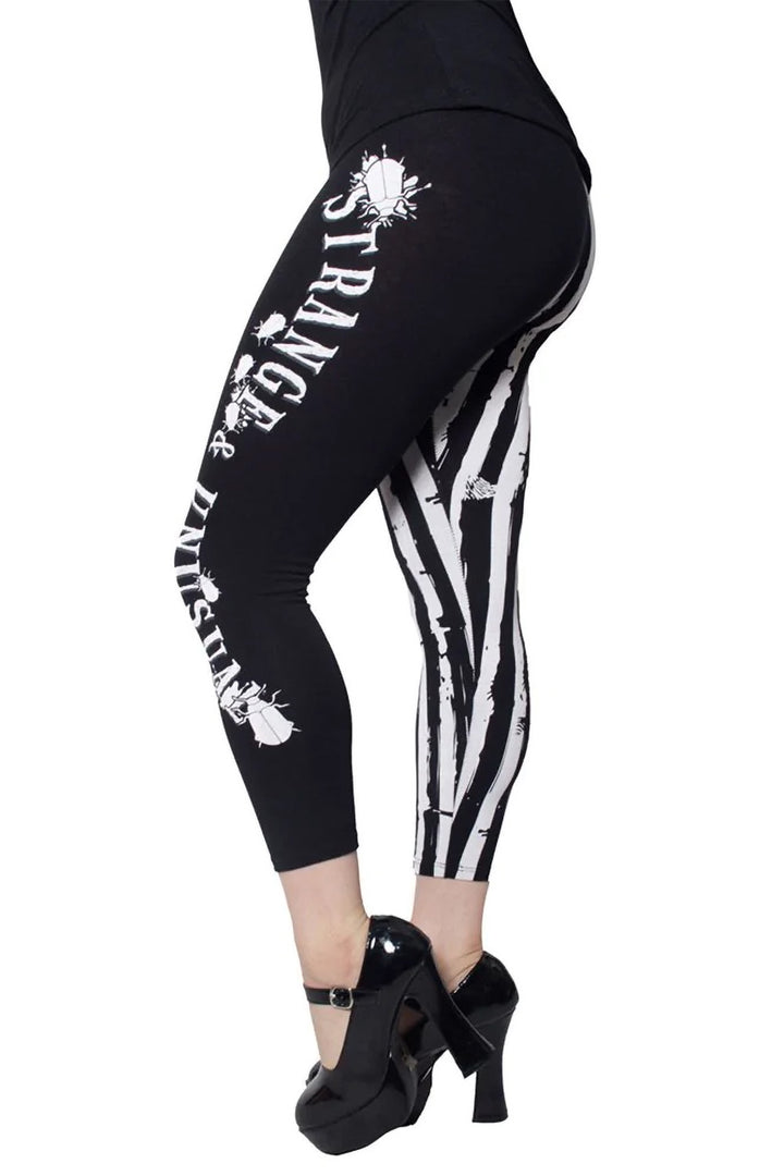 Strange & Unusual Stripe Capri Leggings
