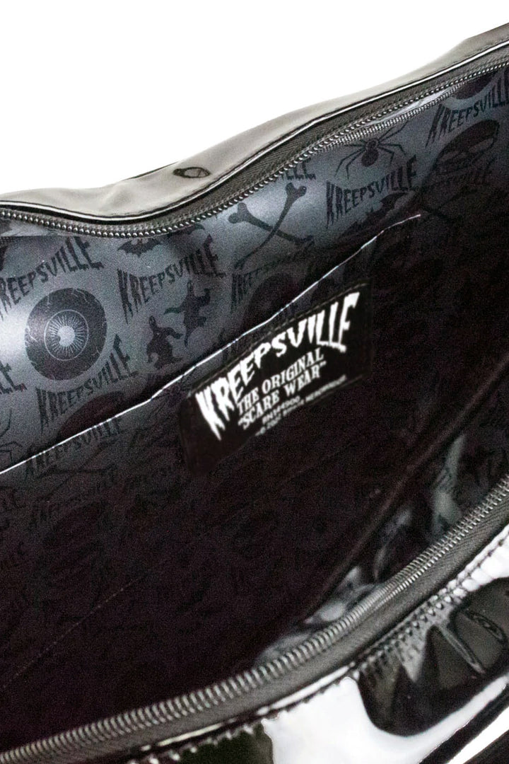 Pumpkin Glitter Heart Bag