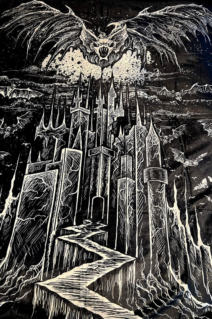 Vampire Castle Throw Blanket
