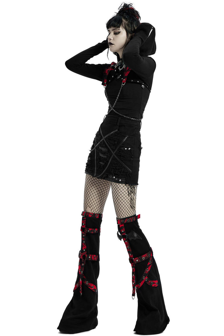 Little Black Raincloud Mini Skirt