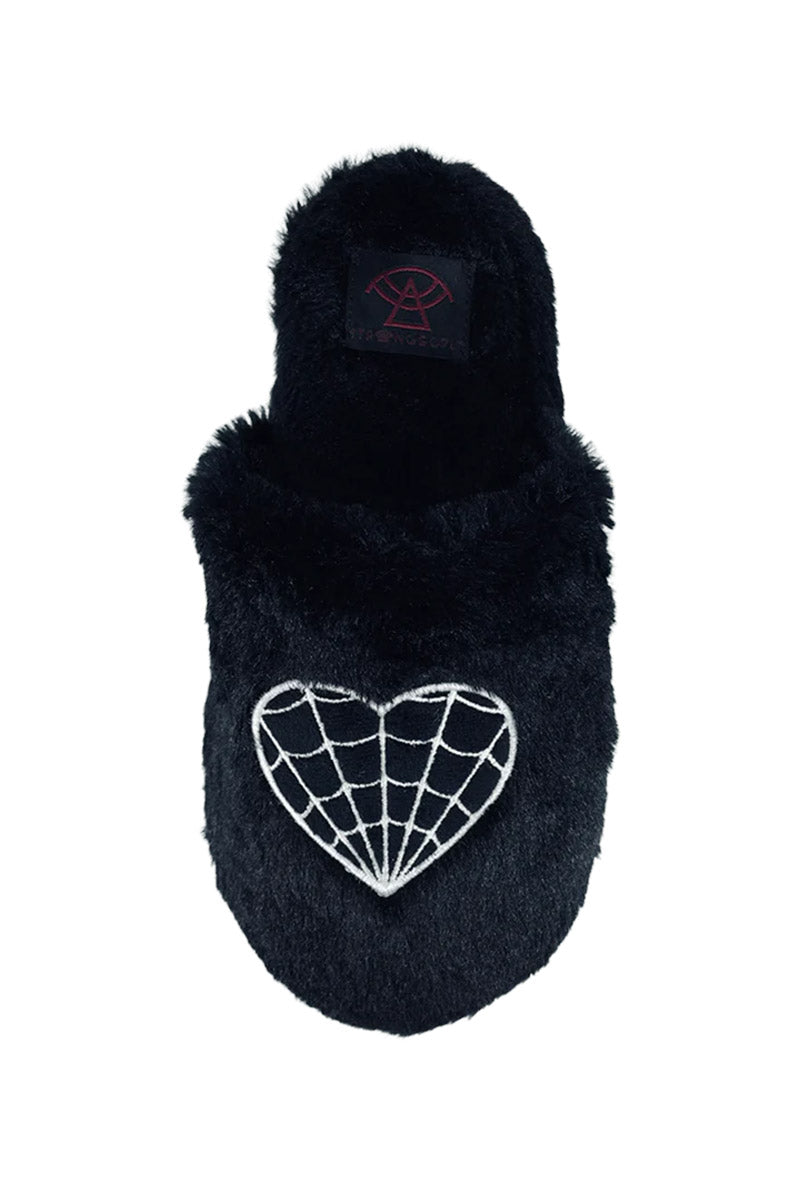 Kreepy Kozy Web Heart Slippers