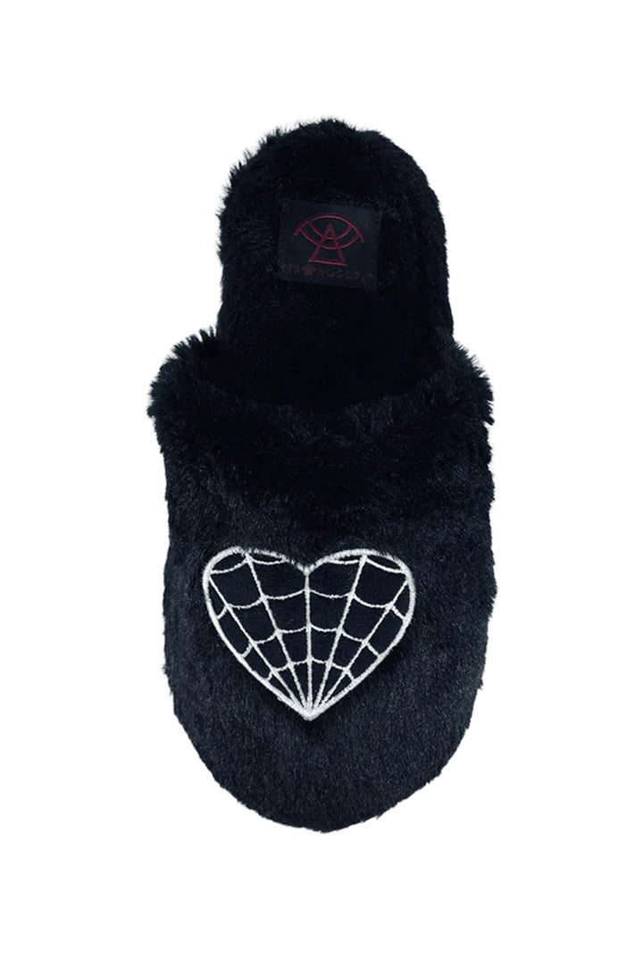 Kreepy Kozy Web Heart Slippers