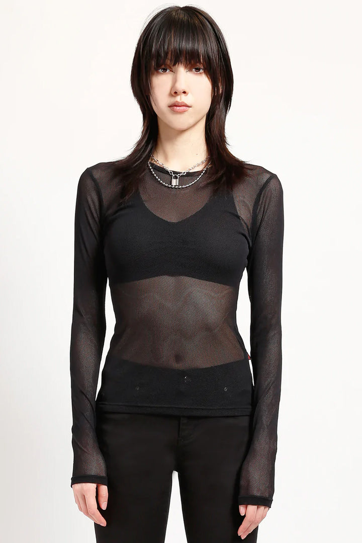 Tripp Damen Langarm-Netzhemd