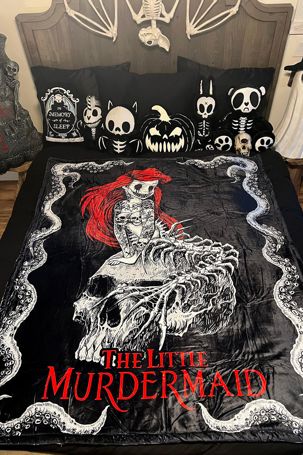 The Little Murdermaid Throw Blanket