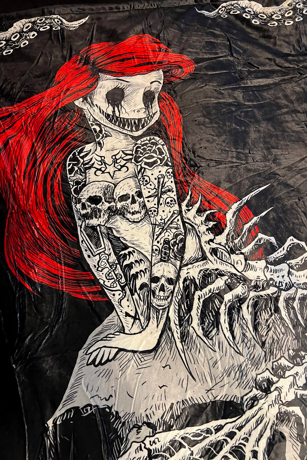 The Little Murdermaid Throw Blanket