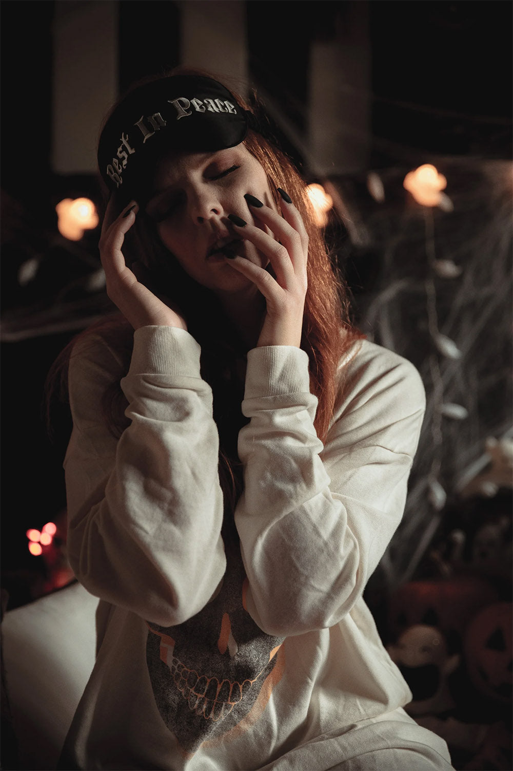spooky silk sleep mask