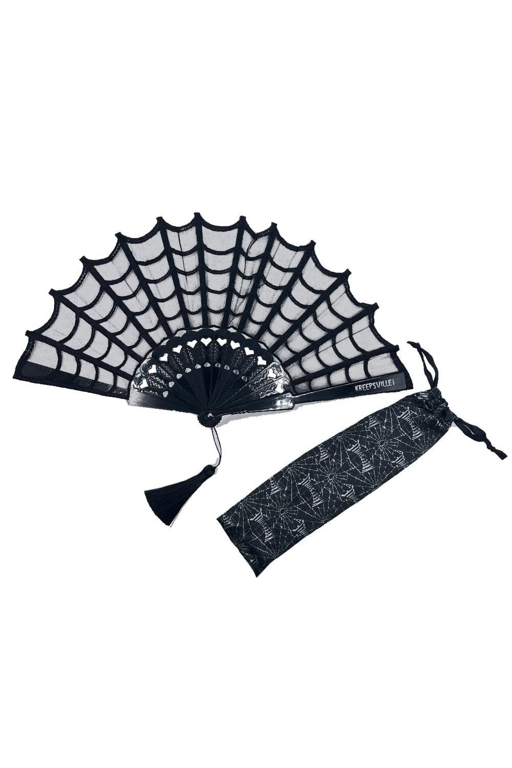 Spiderweb Lace Hand Fan