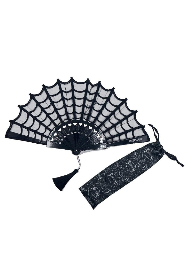 Spiderweb Lace Hand Fan