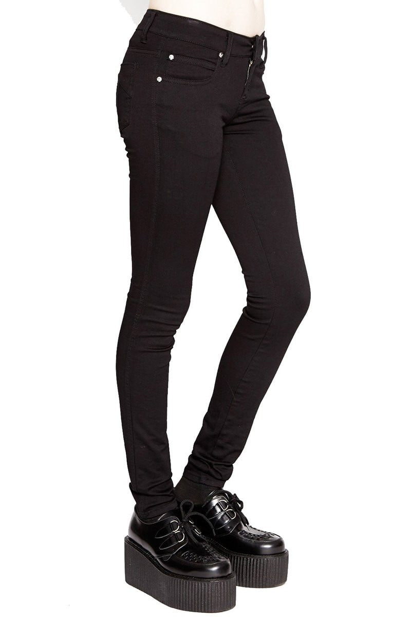 Tripp Classic T-Back Skinny Jeans [Black] - Vampirefreaks Store