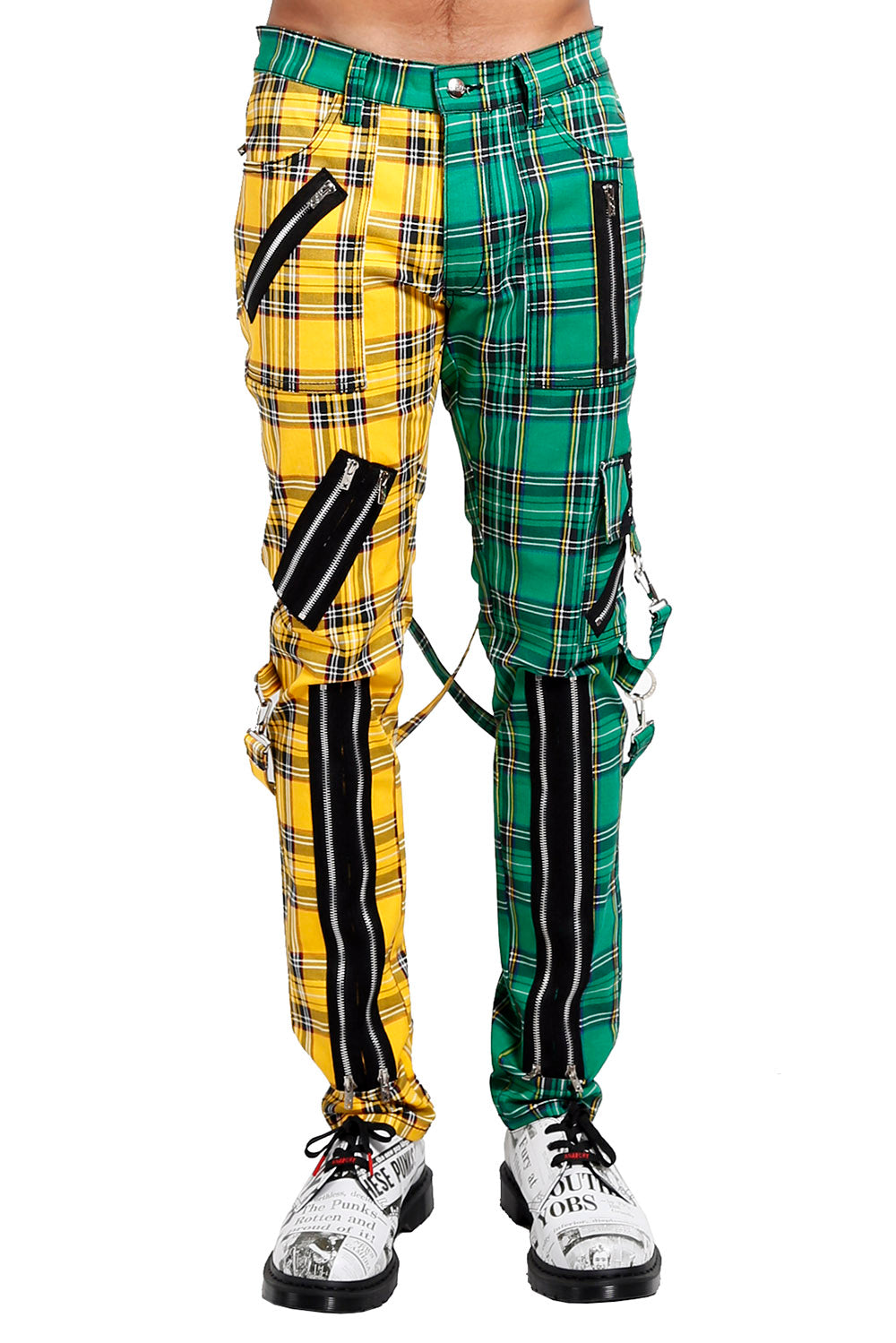 Green Plaid Tripp Pants Tripp NYC Daanggoodman Neon Yellow Plaid