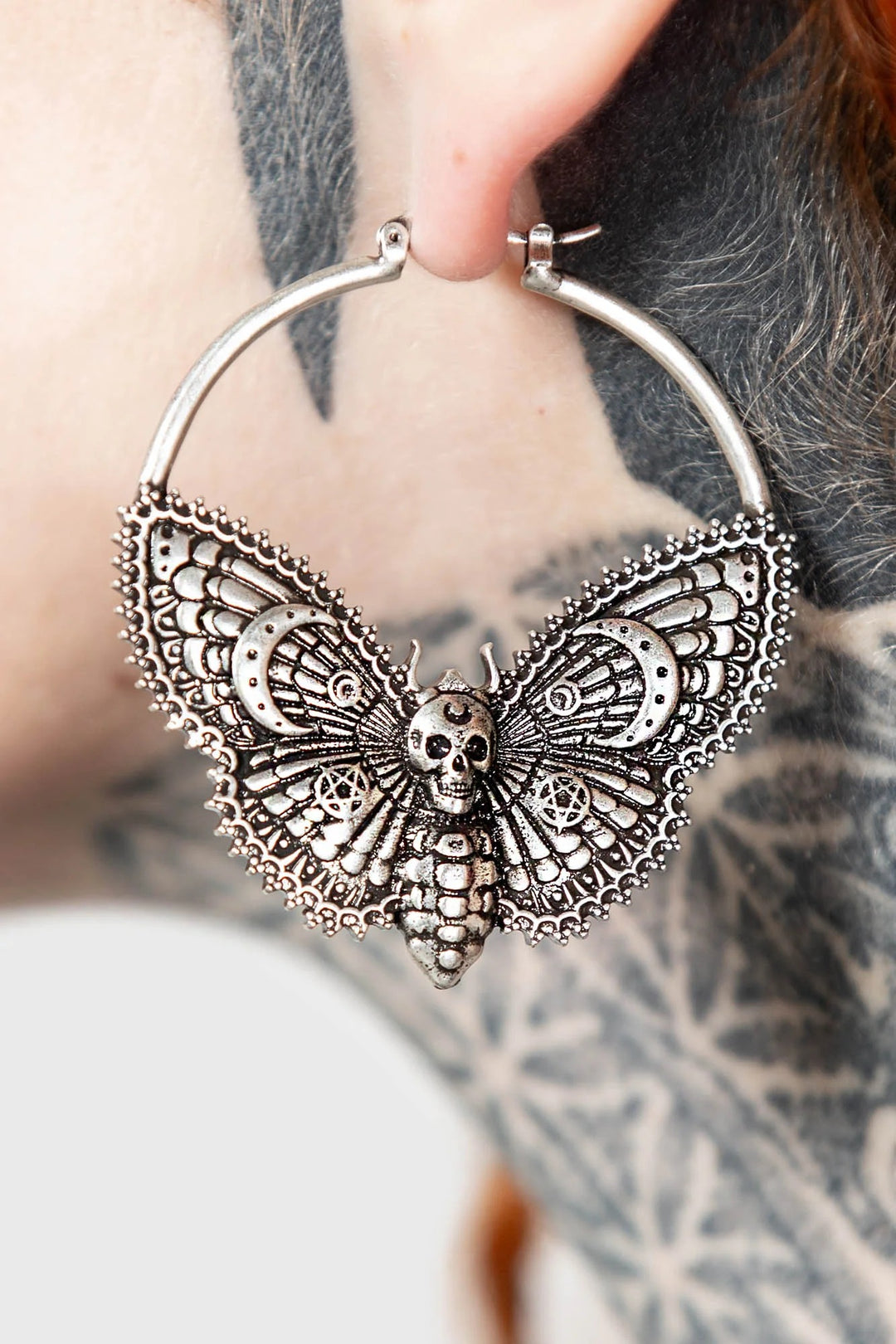 Night Flutter Hoop Earrings