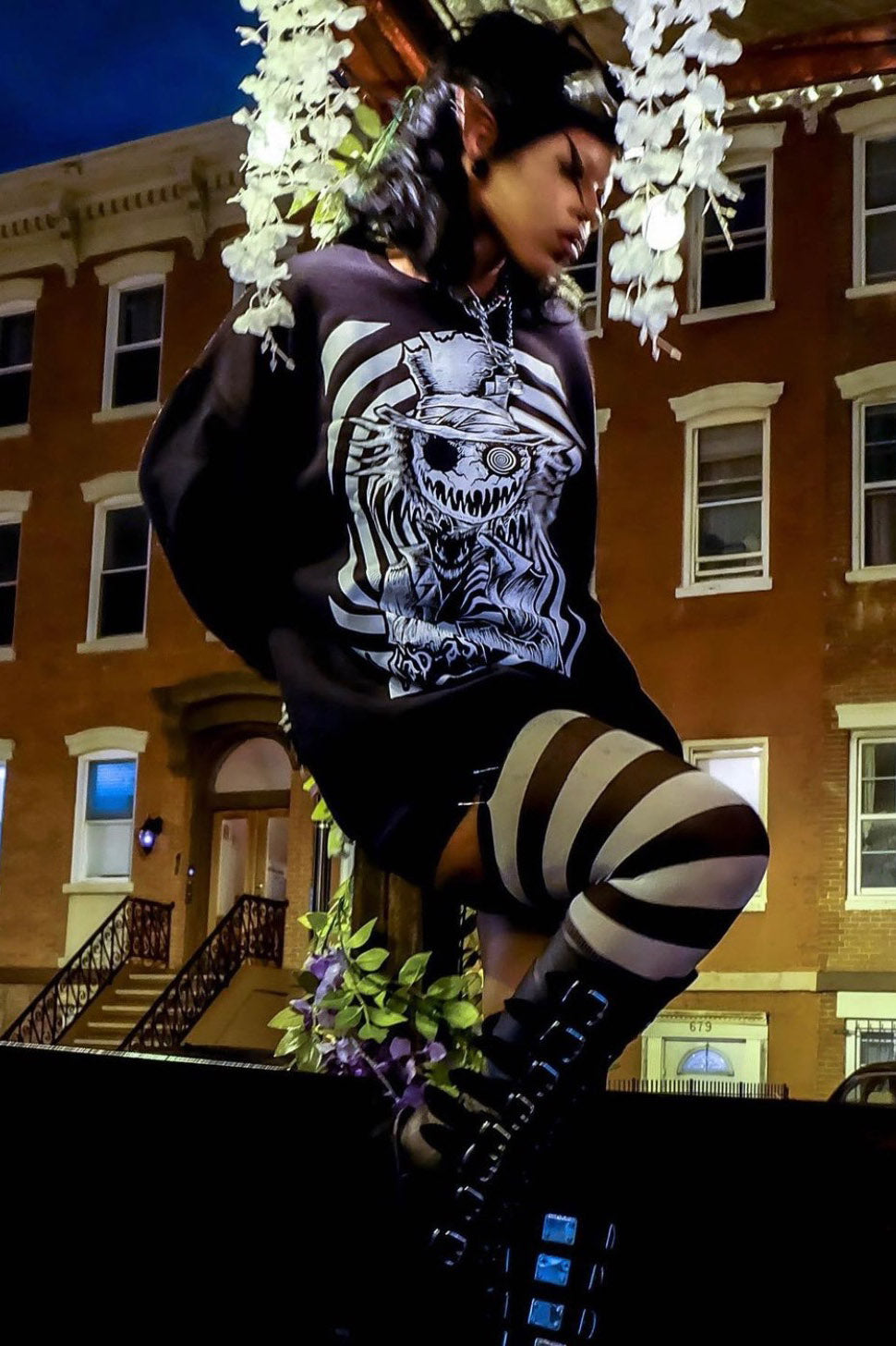 alice in wonderland emo hoodie
