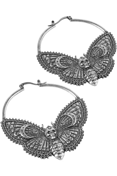 Night Flutter Hoop Earrings