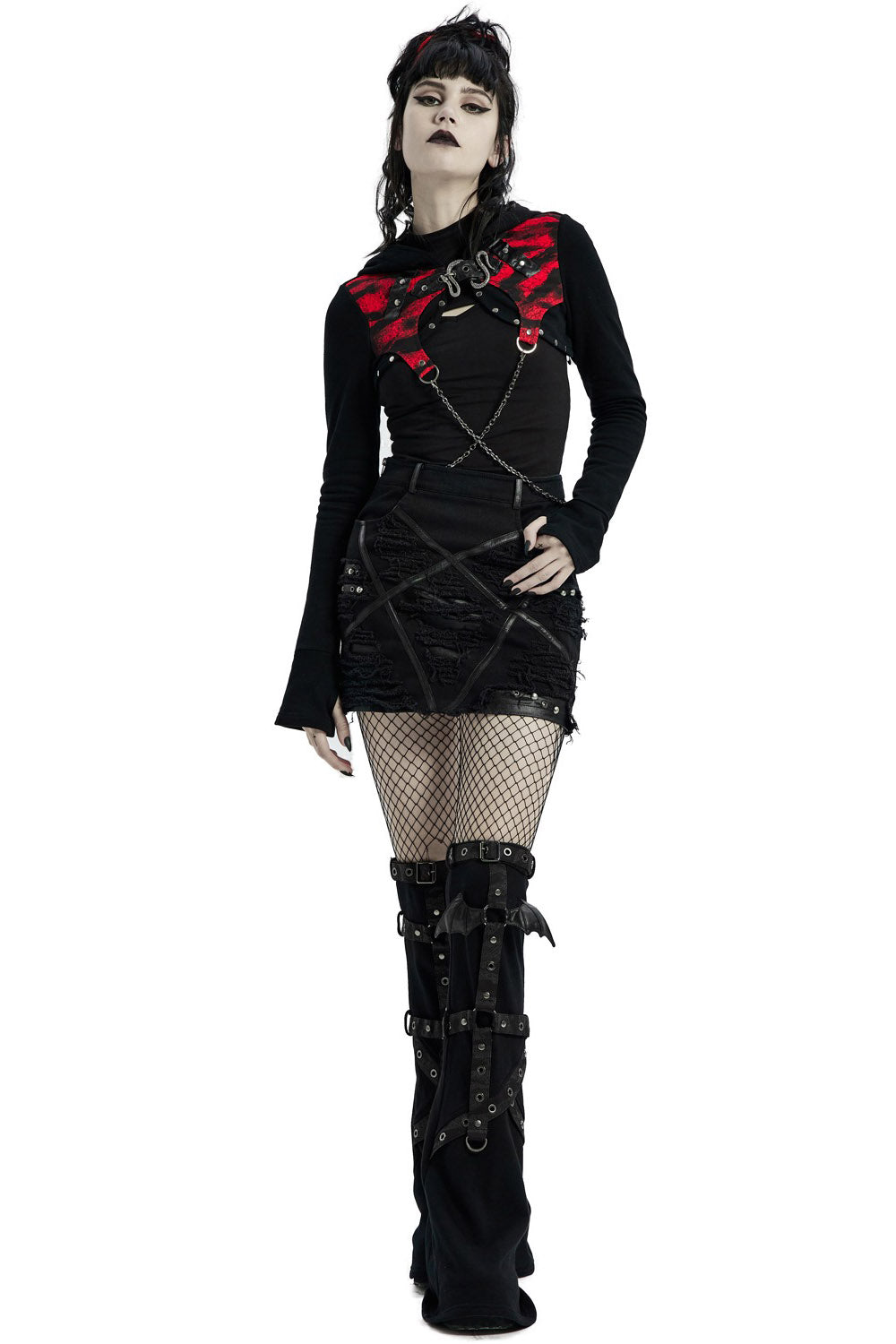 Little Black Raincloud Mini Skirt