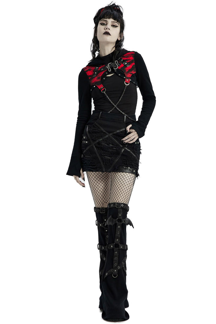 Little Black Raincloud Mini Skirt