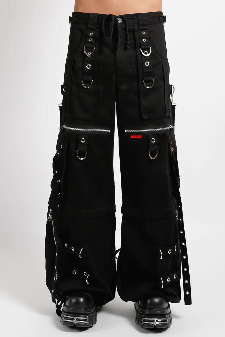 Goth Cargo Pants with Straps, Denim Punk Emo Pants with chains, Tripp Jean  Pants 
