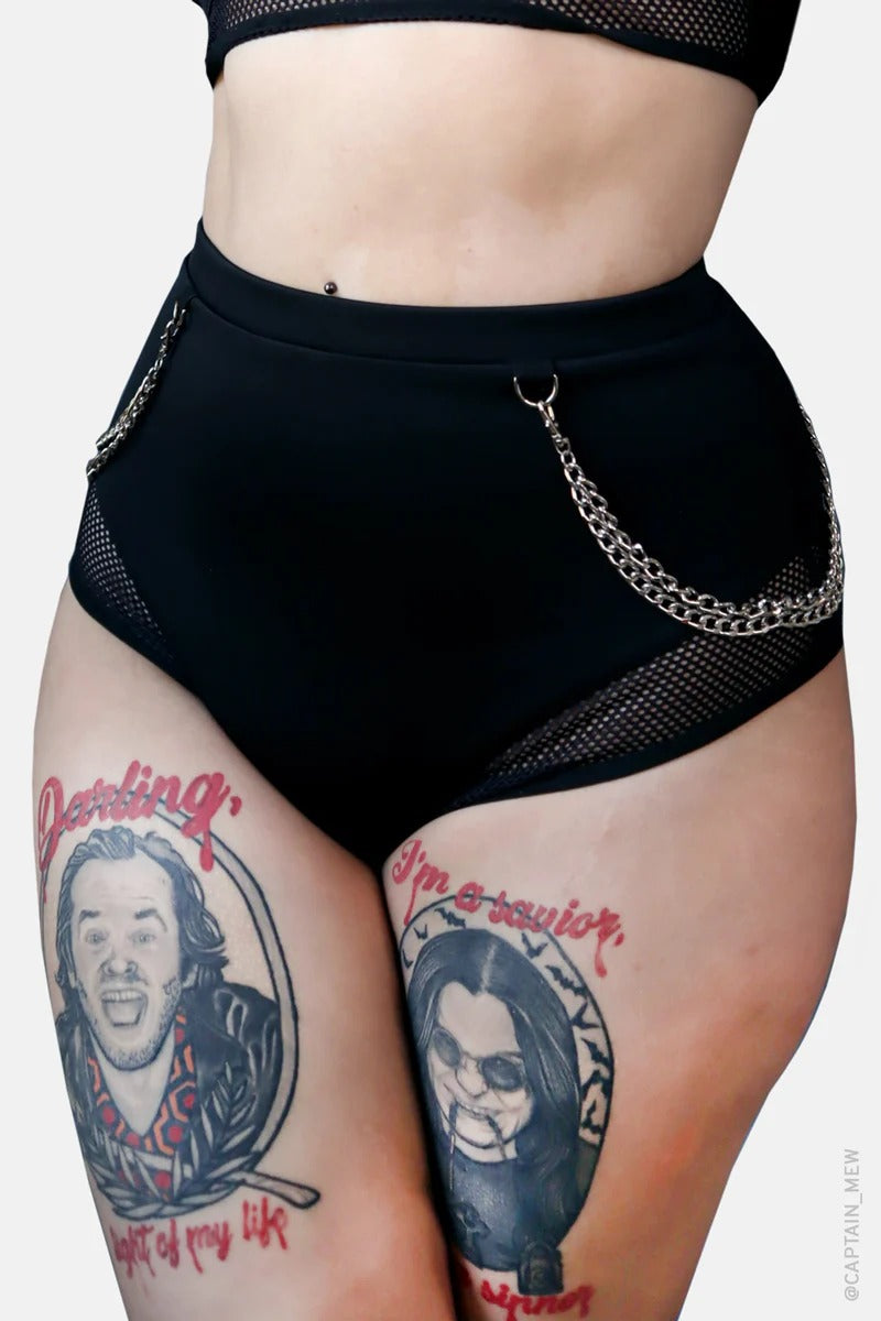 Venom Chain High Waisted Bikini Bottoms