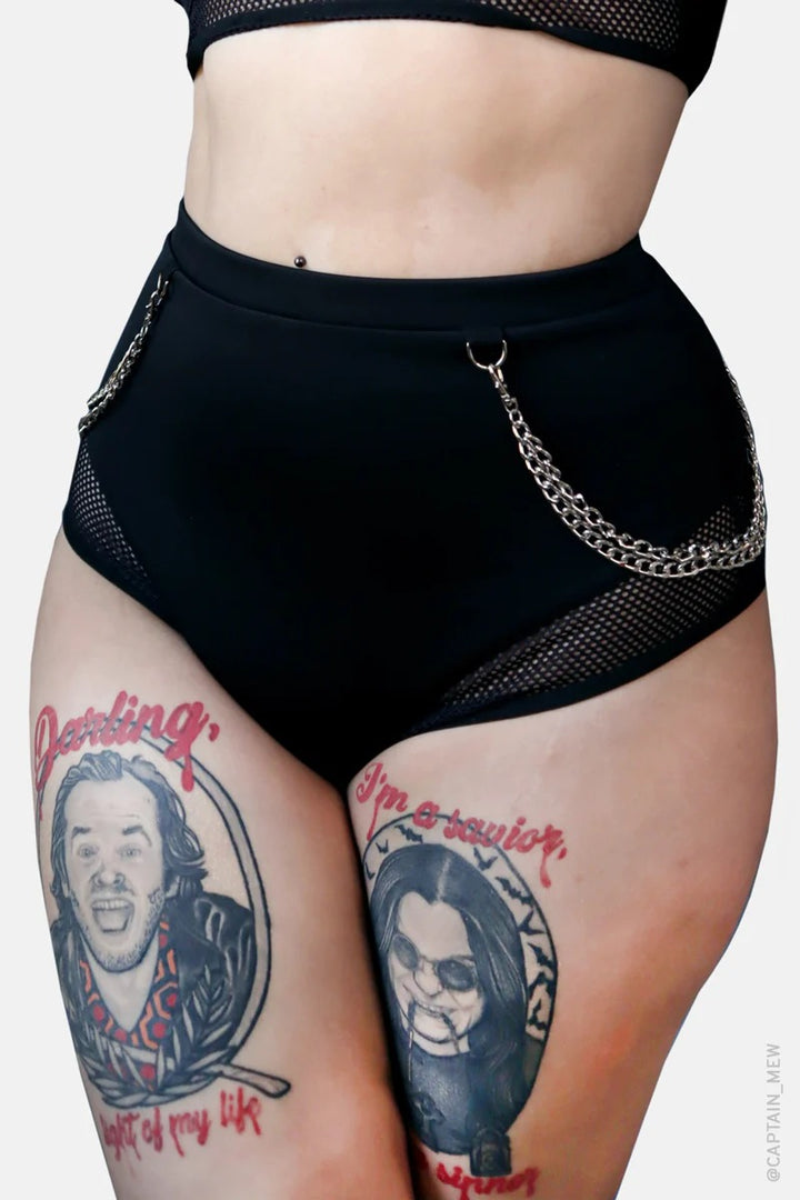 Venom Chain High Waisted Bikini Bottoms
