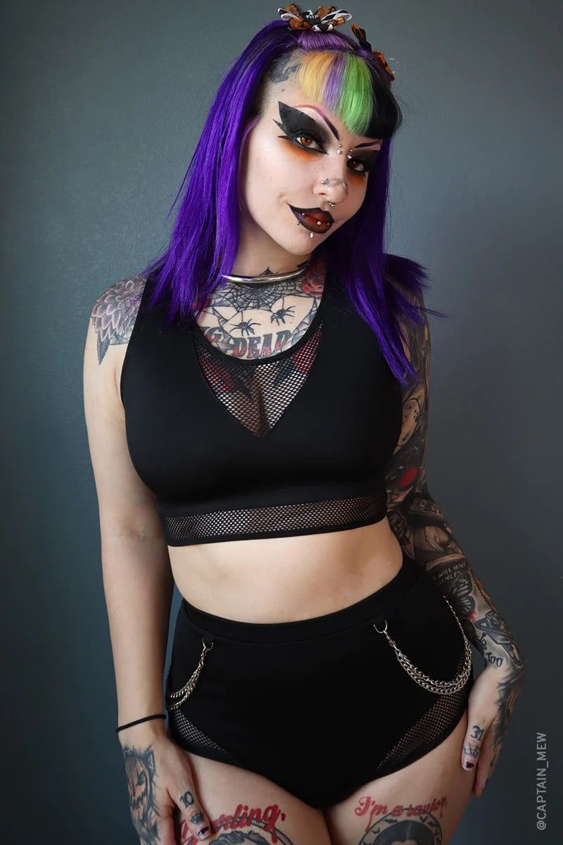 Venom Chain High Waisted Bikini Bottoms