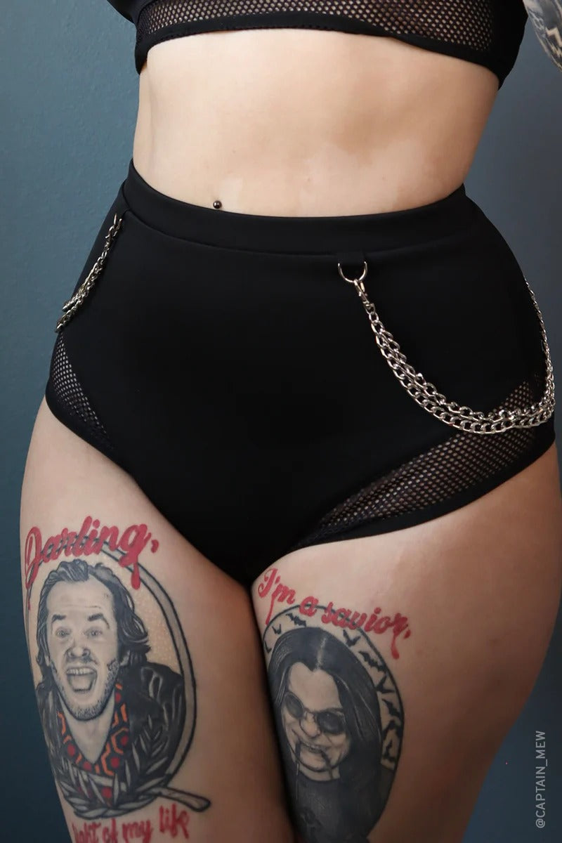 Venom Chain High Waisted Bikini Bottoms