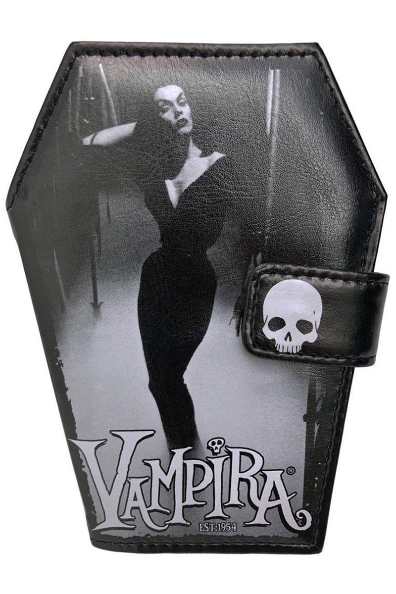 Elvira by Kreepsville Spider Coffin Pin