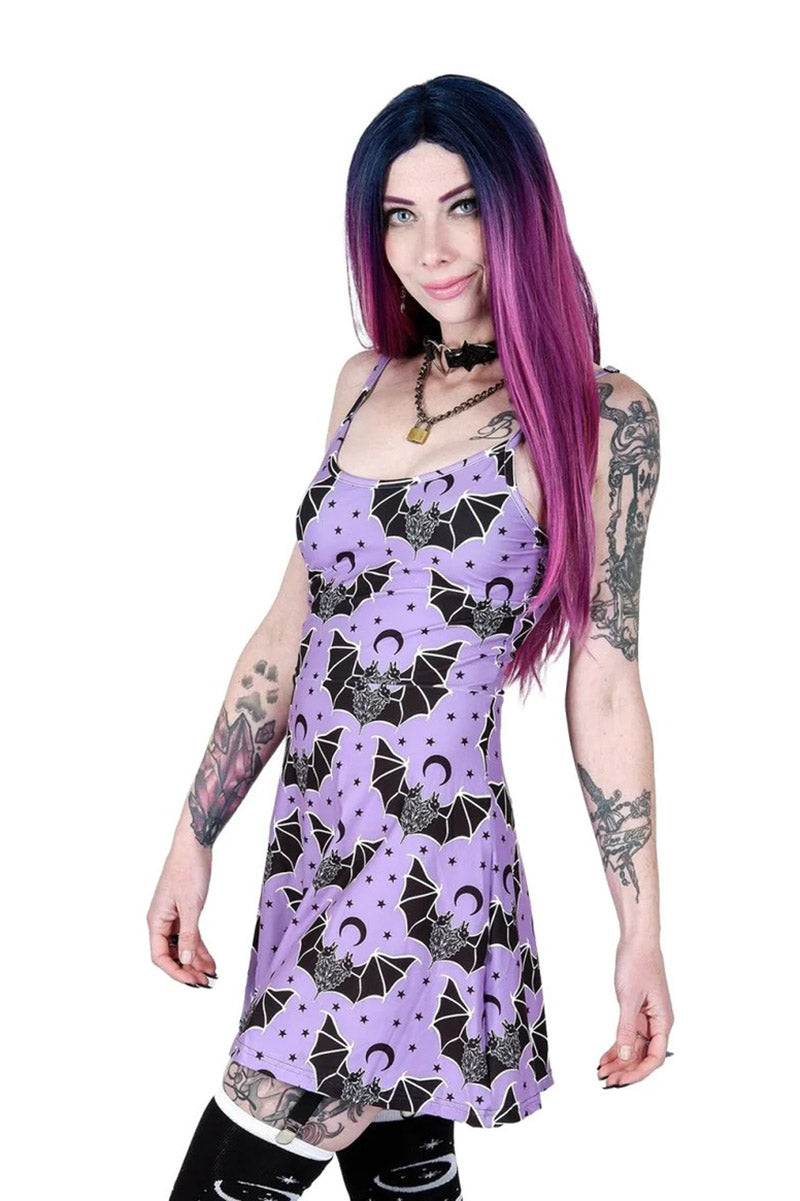Two Headed Bat Skater Dress