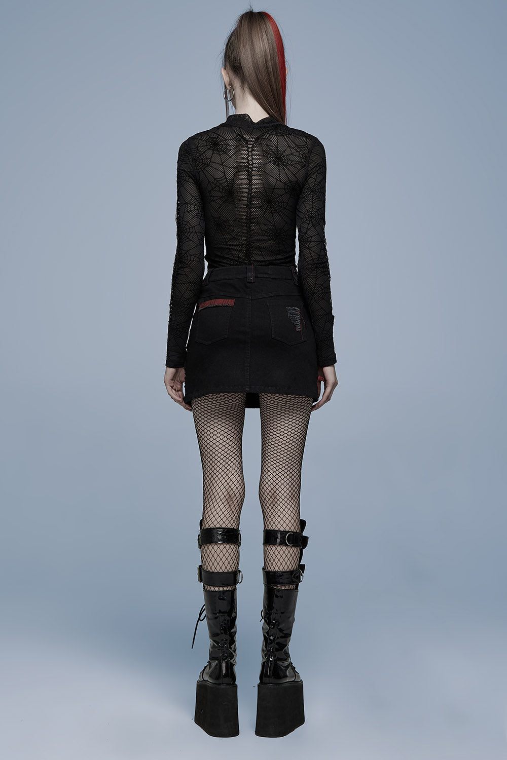 black spiderweb mesh top