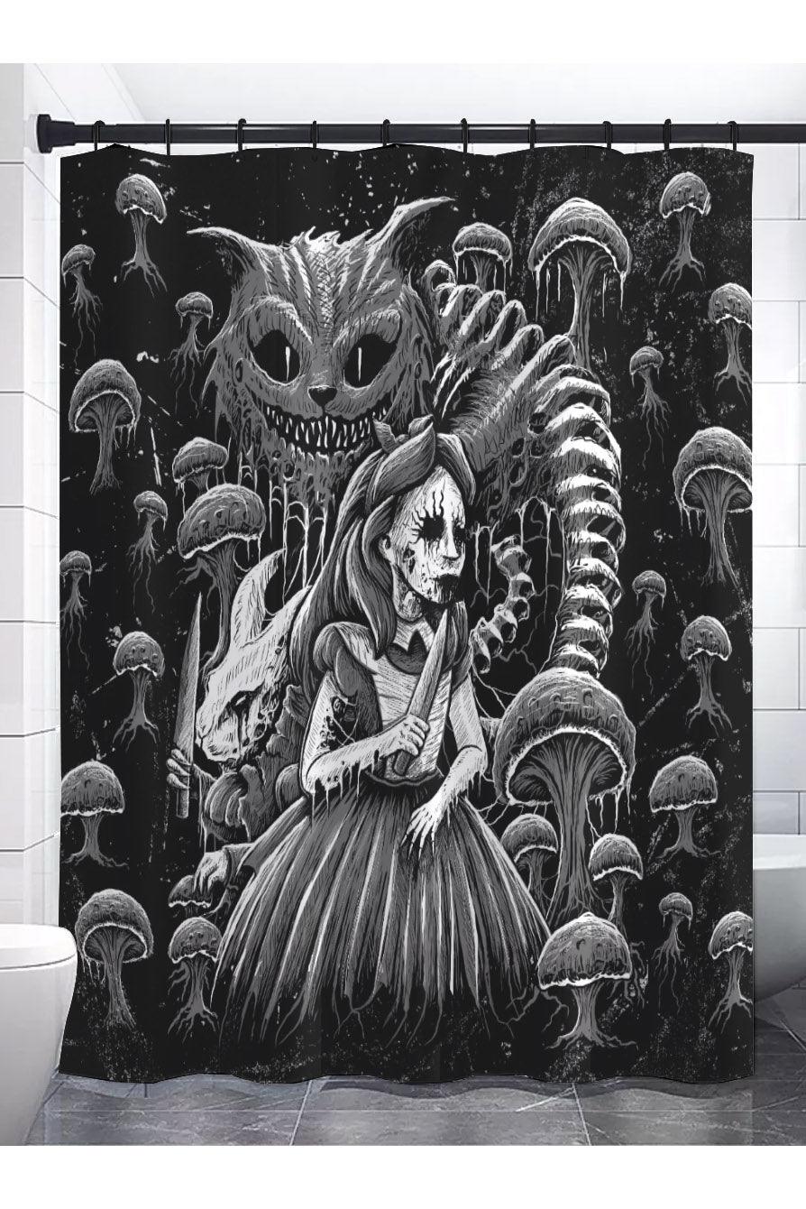  Ambesonne Alice in Wonderland Kitchen Curtains, Mad