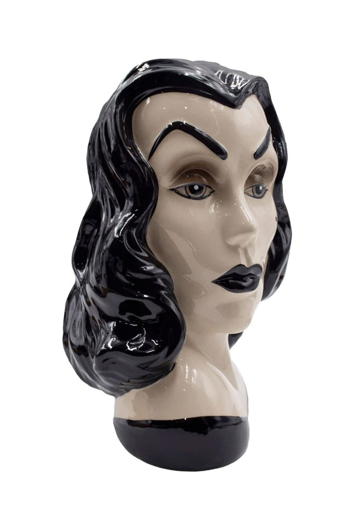 Jarrón de cerámica con retrato de vampiro