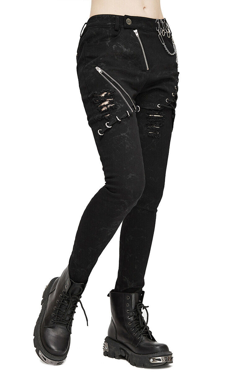 Pierced Punk Skinny Pants