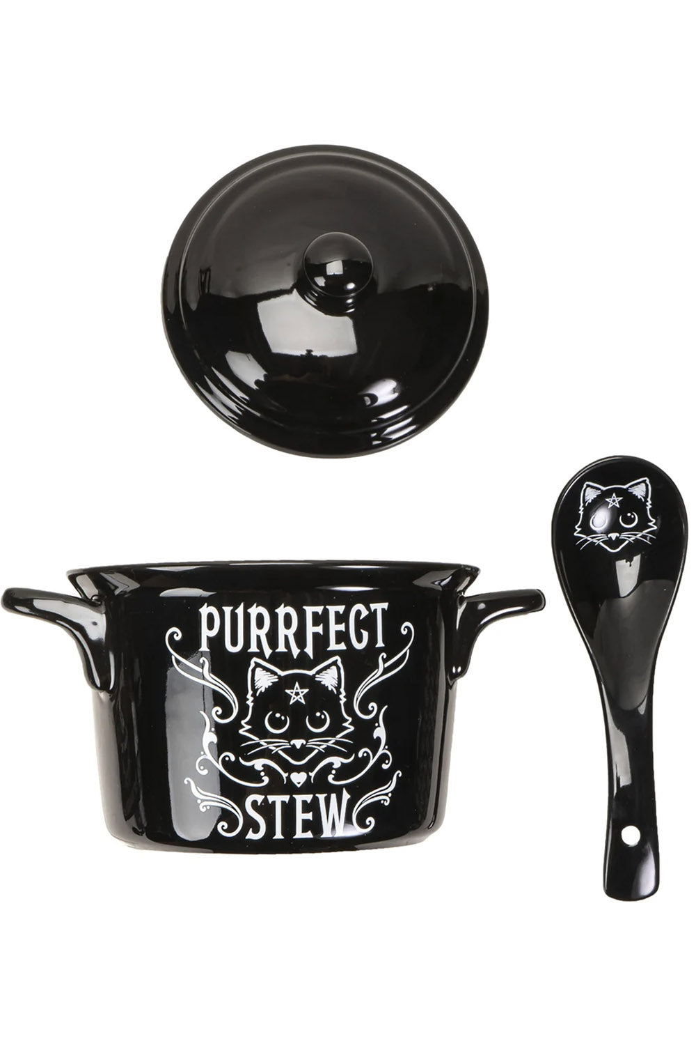 Purrfect Stew Bowl & Spoon Set