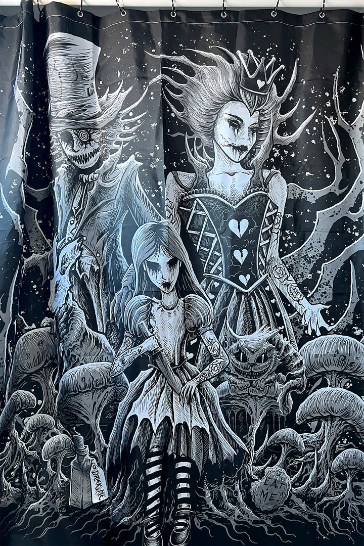 Malice in Wonderland Shower Curtain