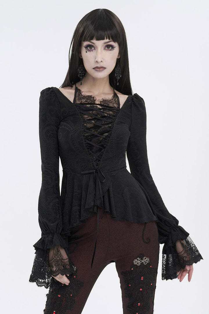 Romantic Goth Ruffles Top