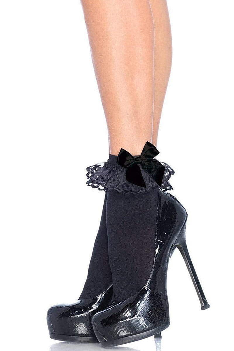 Lola Ruffle Bow Ankle Socks