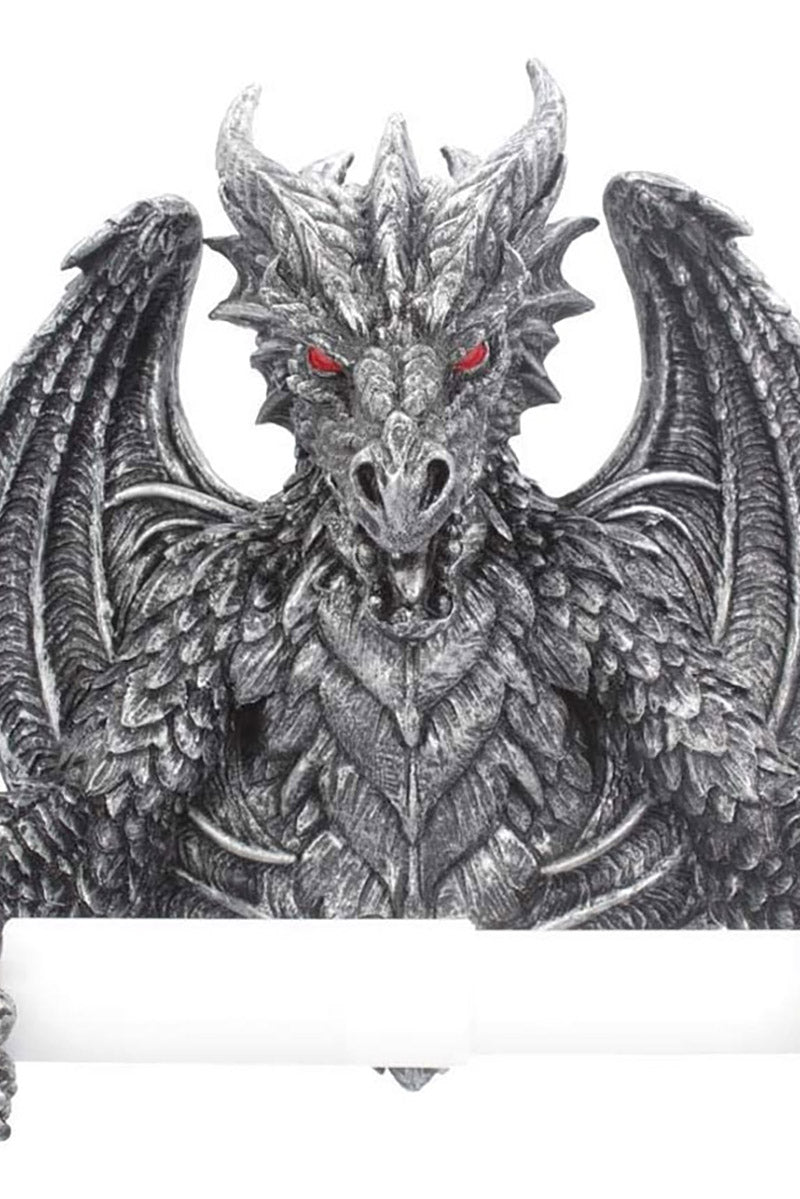 Obsidian Medieval Dragon Toilet Roll Holder