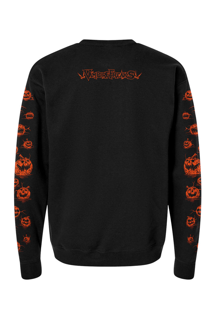 Possessed Pumpkin Patch Sweatshirt w/ Pumpkin Sleeves