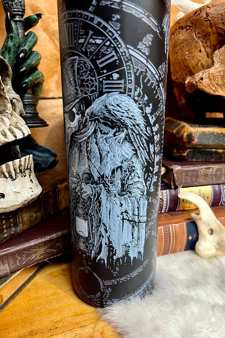 Plague Doctor 24 Oz Water Bottle Tumbler