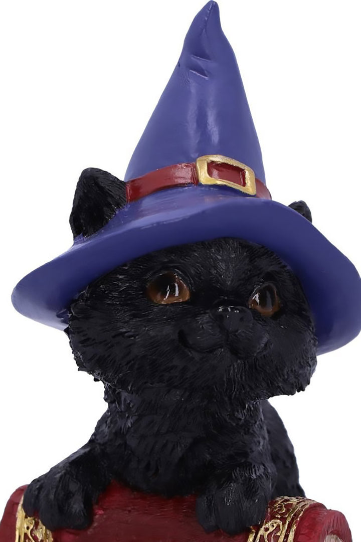 Hocus Witches Familiar Black Cat and Spellbook Figurine