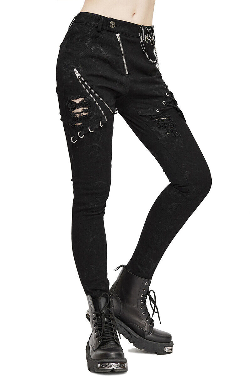 Pierced Punk Skinny Pants