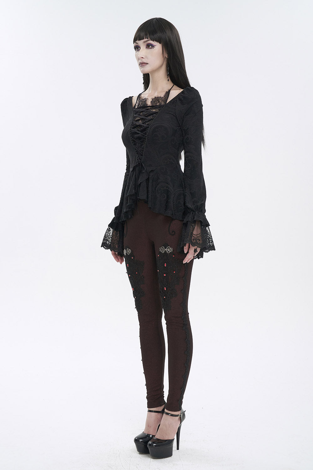 Romantic Goth Ruffles Top