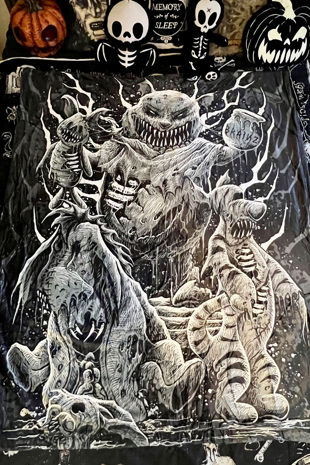 Winnie The Pooh's Bloody Honey Throw Blanket