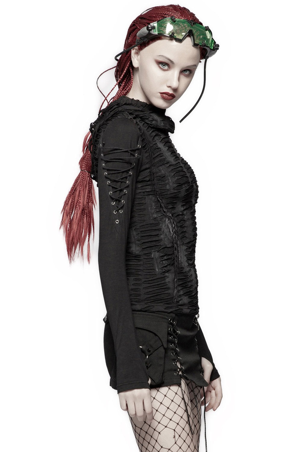 Warling Shredded Hooded Top