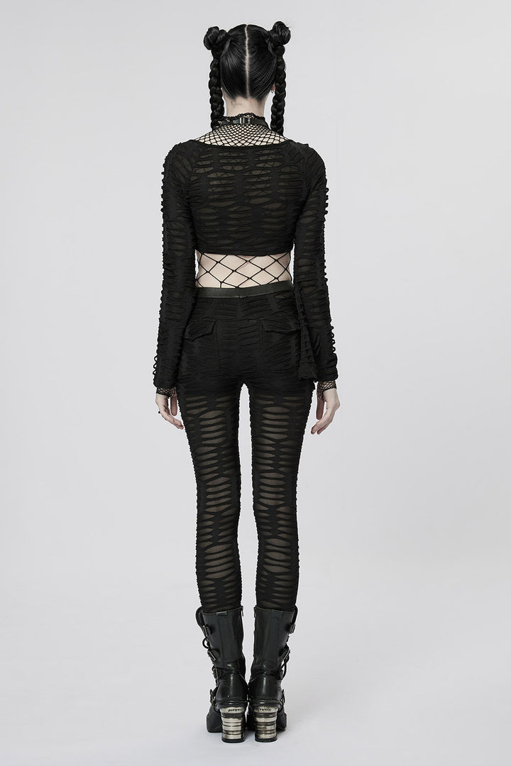 mid-rise goth leggings