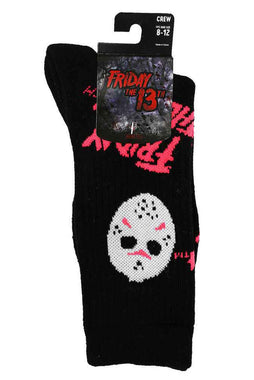 Friday the 13th Icons Black Light Crew Socks