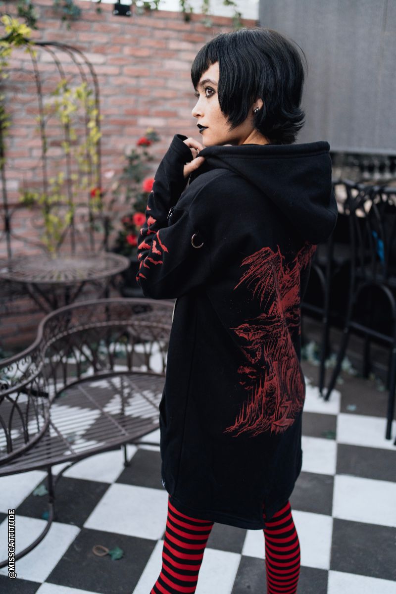 gothic bat vampire hoodie