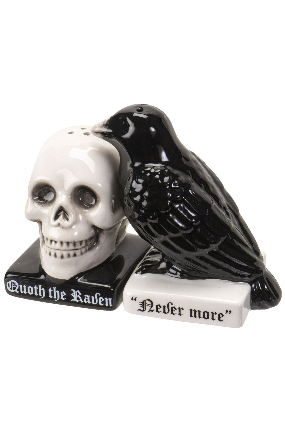 crow salt and pepper shaker set