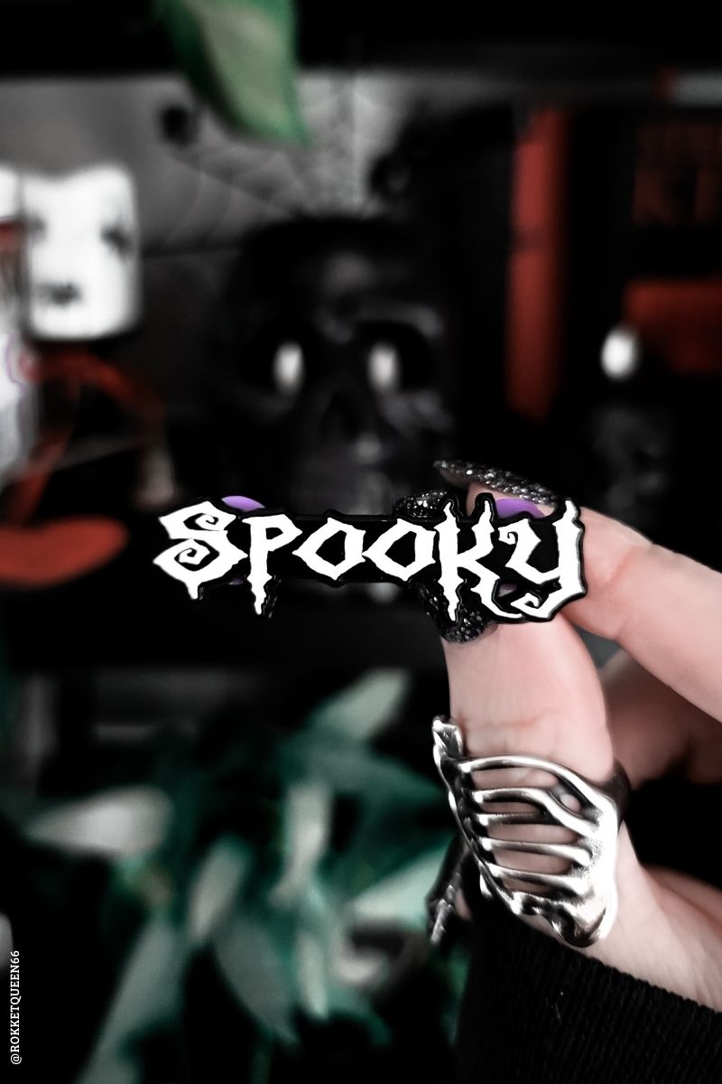 halloween enamel spooky pin